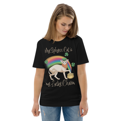 "MY SPHYNX CAT IS MY LUCKY CHARM" - UNISEX TEE