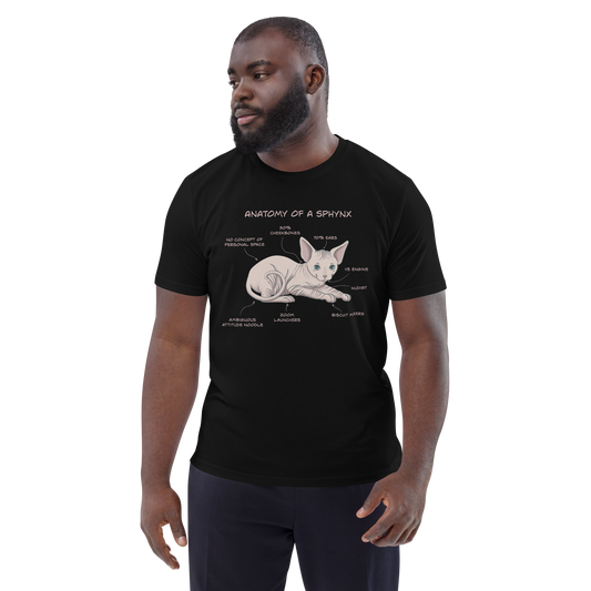 "ANATOMY OF A SPHYNX" UNISEX ORGANIC TEE