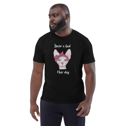 "NEVER A BAD HAIR DAY" UNISEX ECO TEE