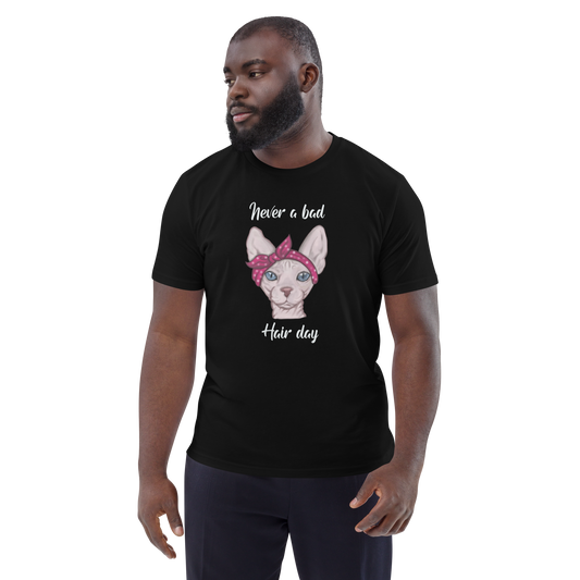 "NEVER A BAD HAIR DAY" UNISEX ECO TEE