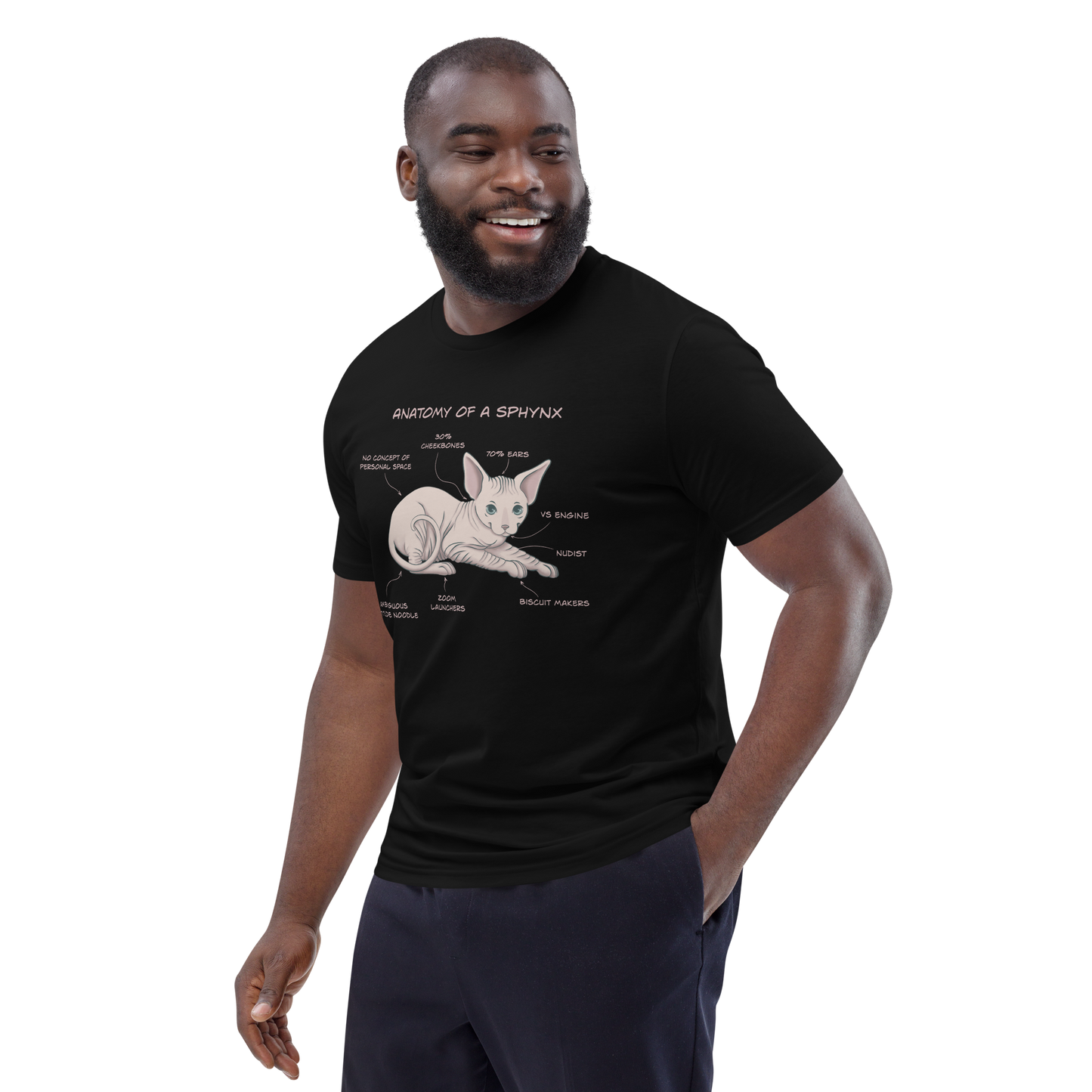 "ANATOMY OF A SPHYNX" UNISEX ORGANIC TEE