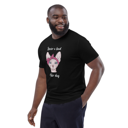 "NEVER A BAD HAIR DAY" UNISEX ECO TEE