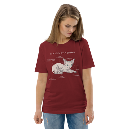 "ANATOMY OF A SPHYNX" UNISEX ORGANIC TEE