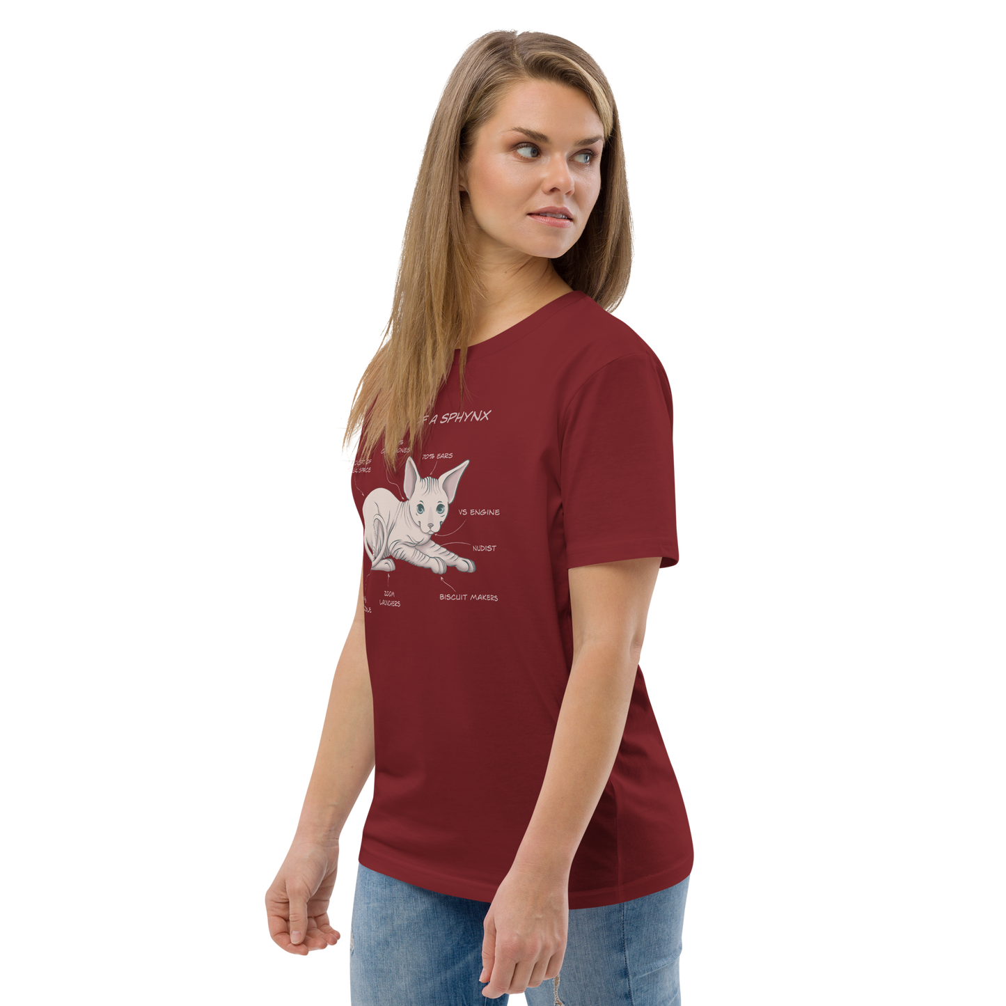 "ANATOMY OF A SPHYNX" UNISEX ORGANIC TEE