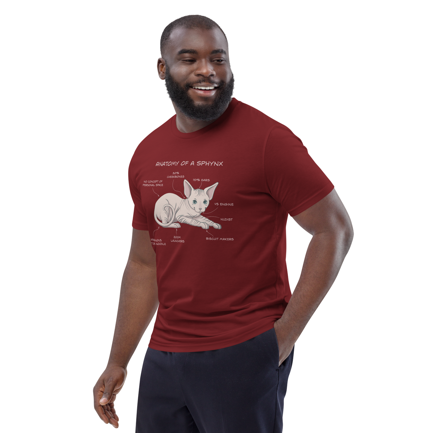 "ANATOMY OF A SPHYNX" UNISEX ORGANIC TEE