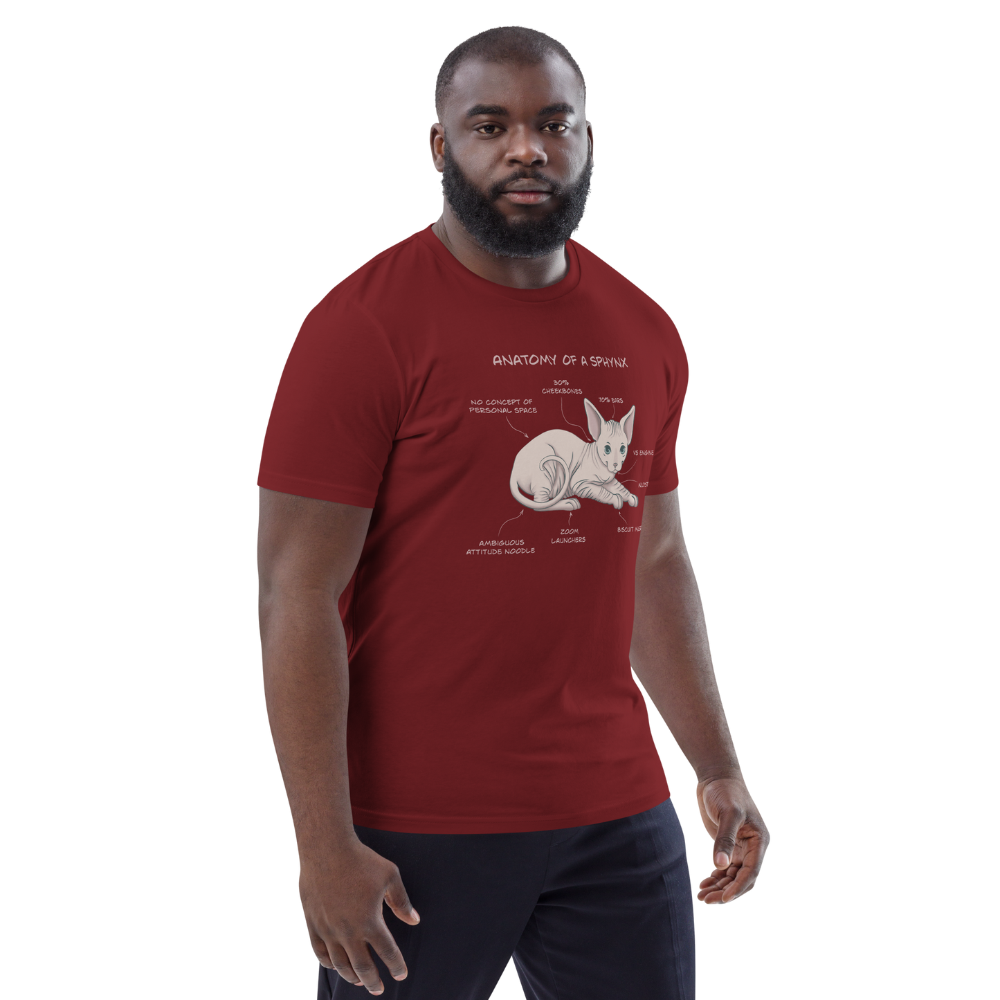 "ANATOMY OF A SPHYNX" UNISEX ORGANIC TEE