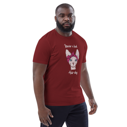 "NEVER A BAD HAIR DAY" UNISEX ECO TEE