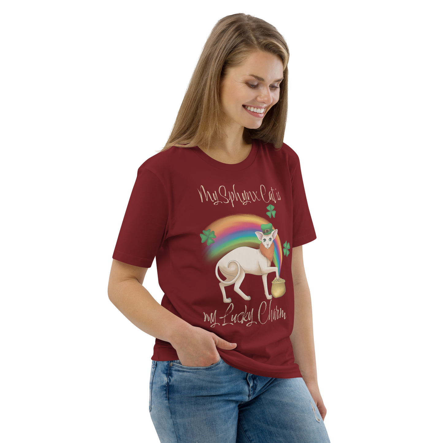 "MY SPHYNX CAT IS MY LUCKY CHARM" - UNISEX TEE