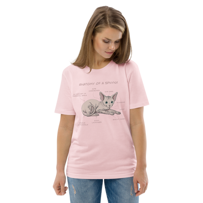 "ANATOMY OF A SPHYNX" UNISEX ORGANIC TEE