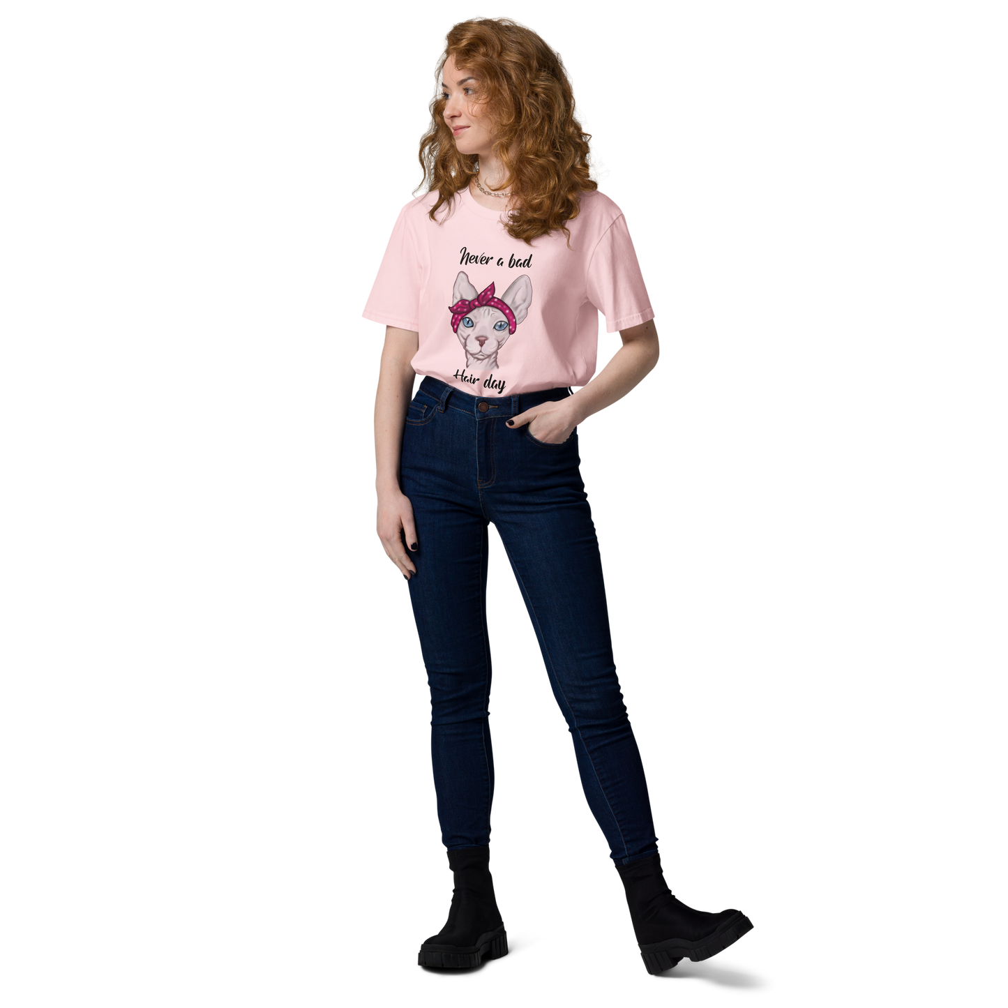 "NEVER A BAD HAIR DAY" UNISEX ECO TEE