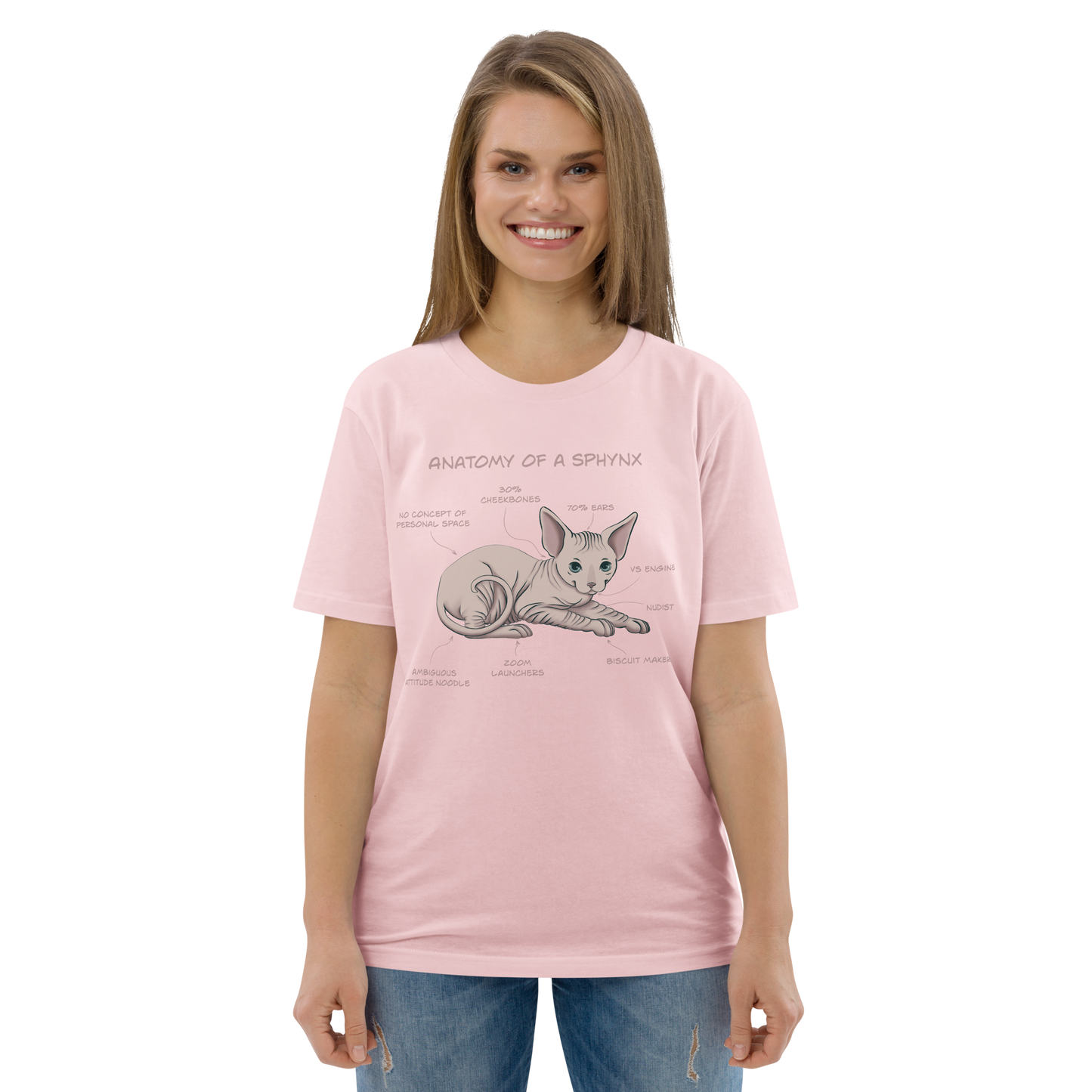 "ANATOMY OF A SPHYNX" UNISEX ORGANIC TEE