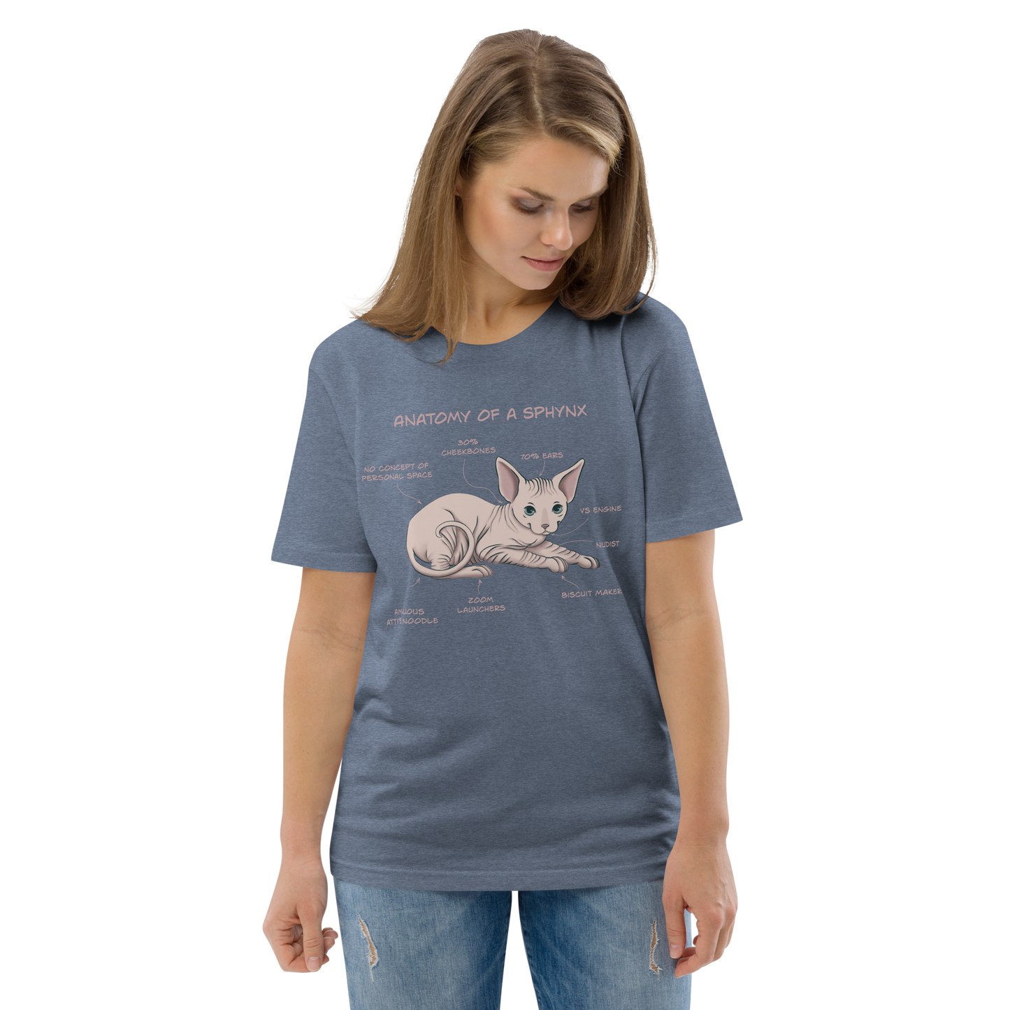 "ANATOMY OF A SPHYNX" UNISEX ORGANIC TEE