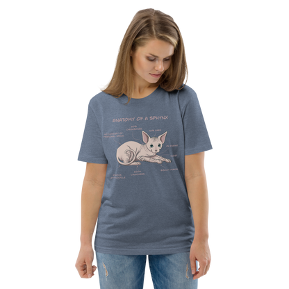 "ANATOMY OF A SPHYNX" UNISEX ORGANIC TEE
