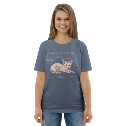 "ANATOMY OF A SPHYNX" UNISEX ORGANIC TEE