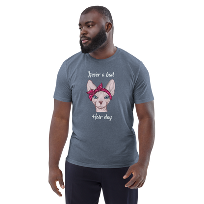 "NEVER A BAD HAIR DAY" UNISEX ECO TEE