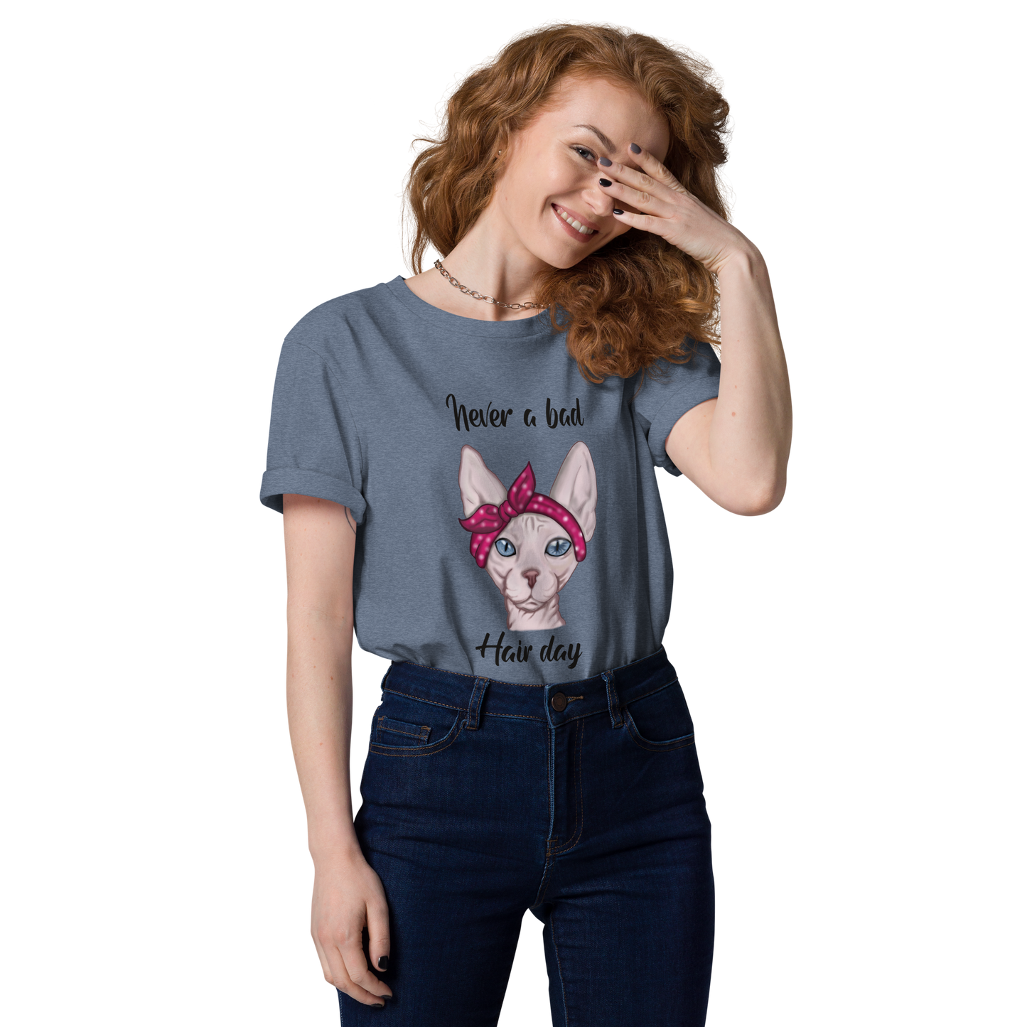 "NEVER A BAD HAIR DAY" UNISEX ECO TEE