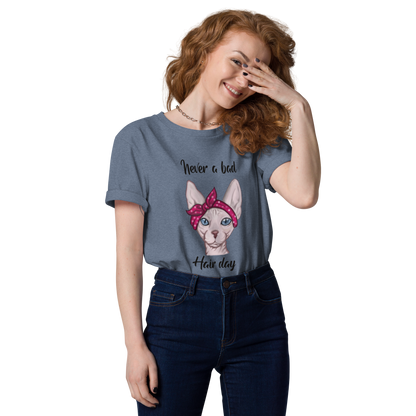 "NEVER A BAD HAIR DAY" UNISEX ECO TEE