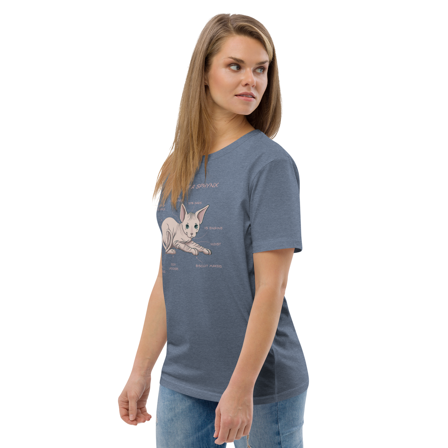 "ANATOMY OF A SPHYNX" UNISEX ORGANIC TEE