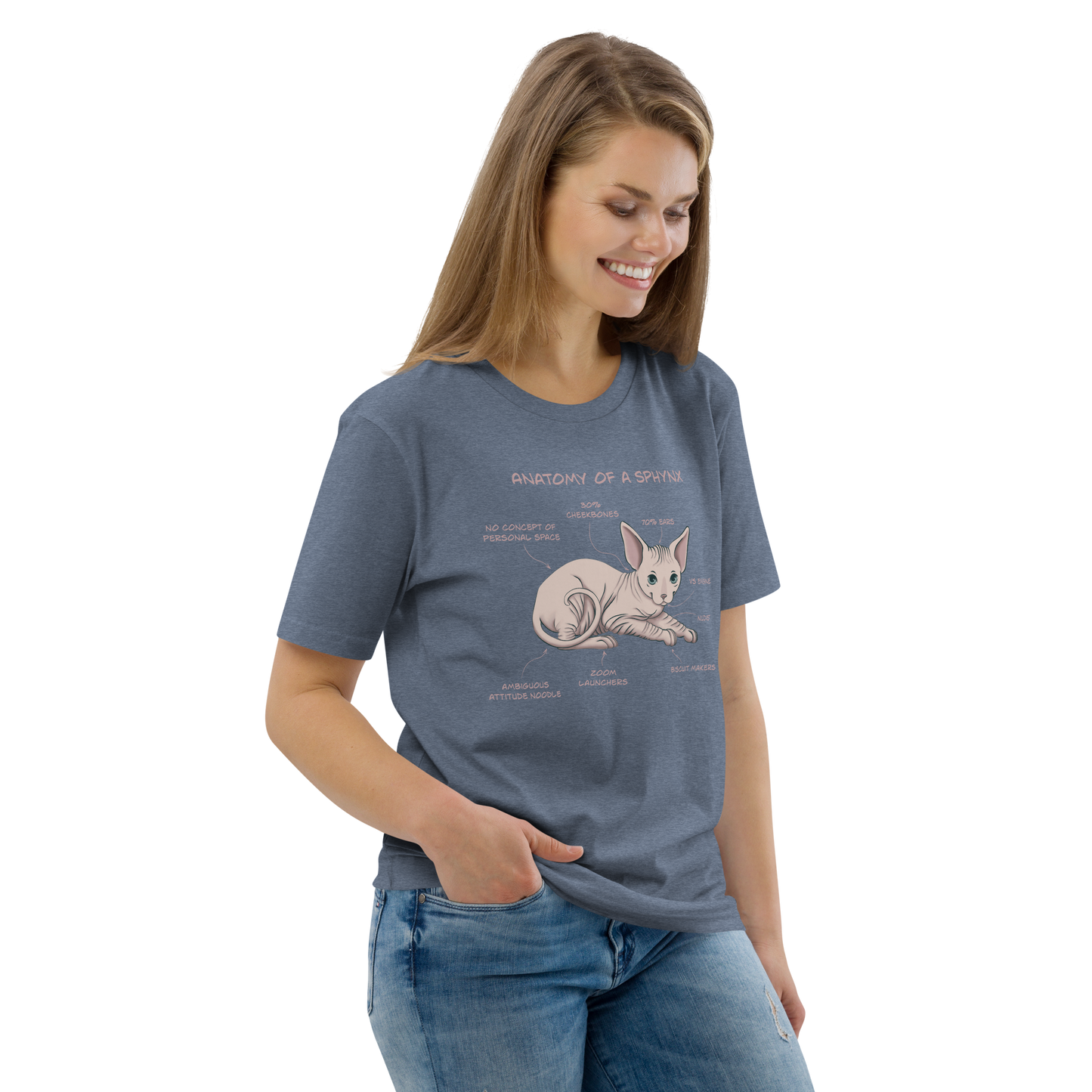 "ANATOMY OF A SPHYNX" UNISEX ORGANIC TEE