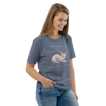 "ANATOMY OF A SPHYNX" UNISEX ORGANIC TEE