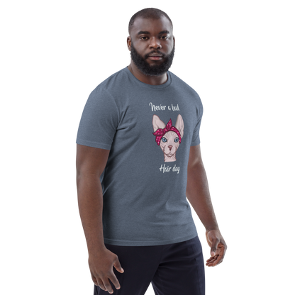 "NEVER A BAD HAIR DAY" UNISEX ECO TEE