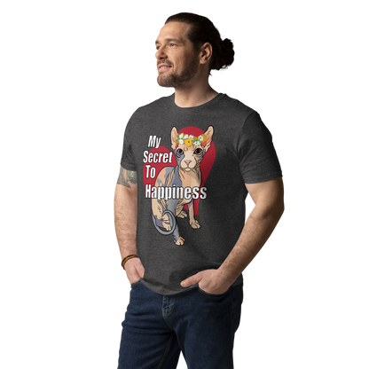 "MY SECRET TO HAPPINESS" UNISEX ECO TEE