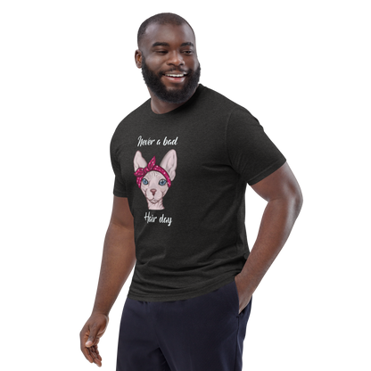 "NEVER A BAD HAIR DAY" UNISEX ECO TEE
