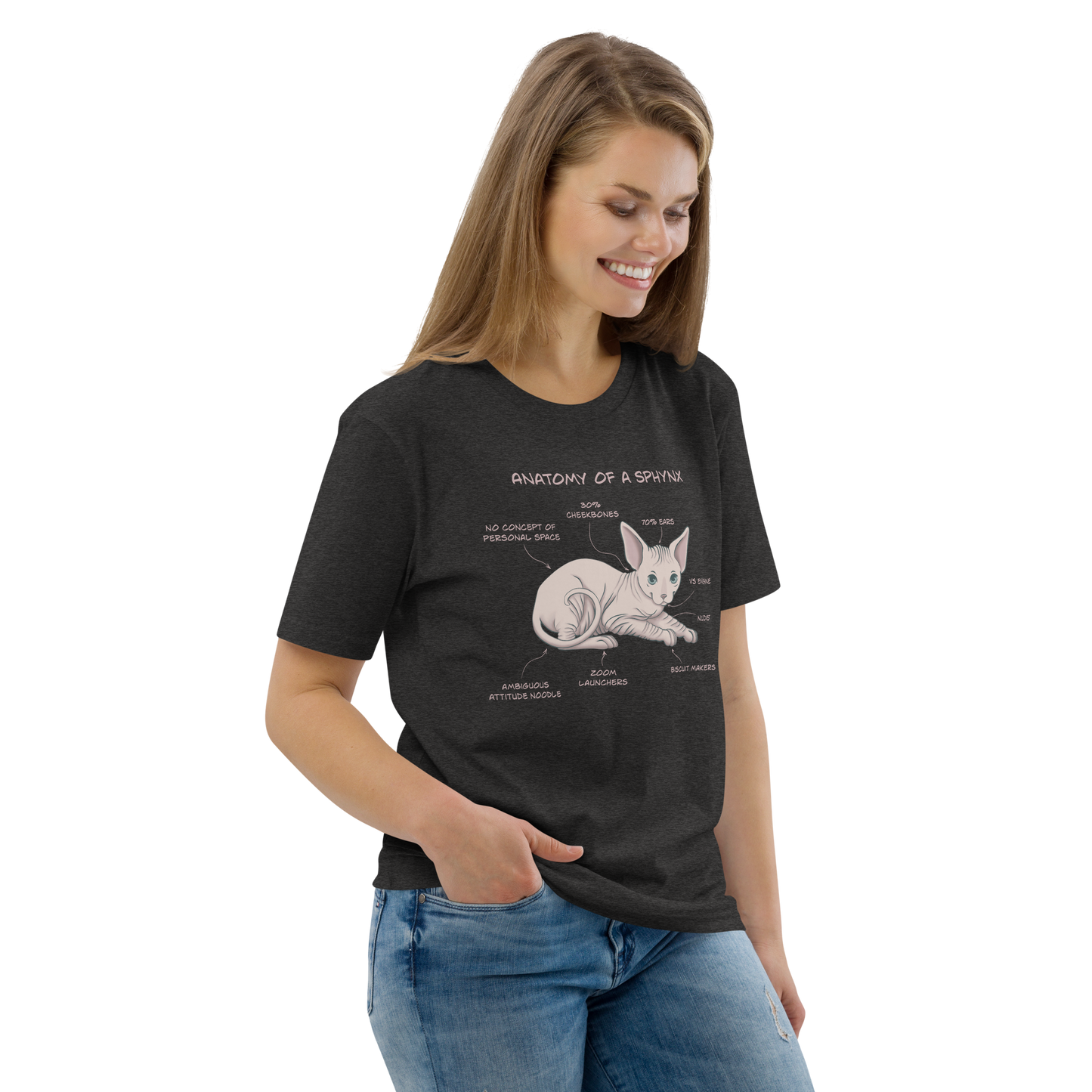 "ANATOMY OF A SPHYNX" UNISEX ORGANIC TEE