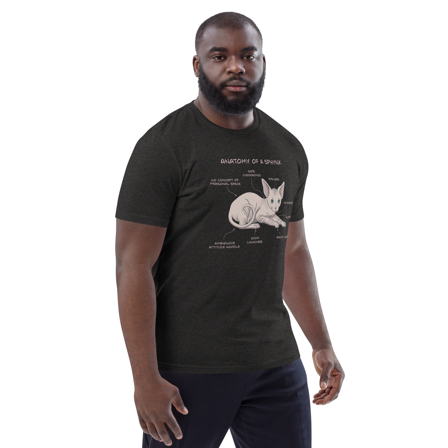 "ANATOMY OF A SPHYNX" UNISEX ORGANIC TEE