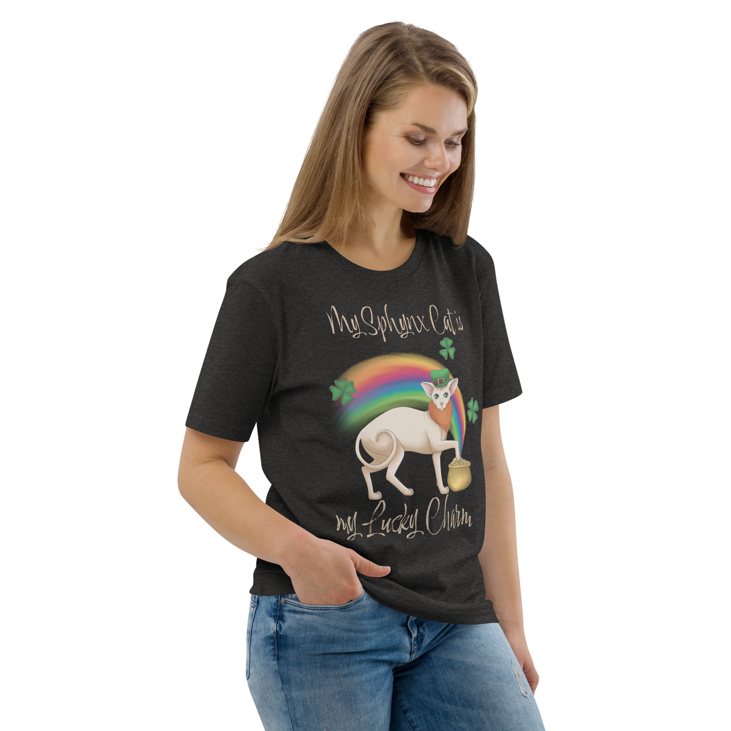 "MY SPHYNX CAT IS MY LUCKY CHARM" - UNISEX TEE