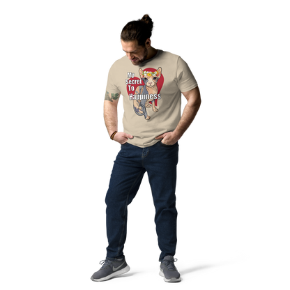 "MY SECRET TO HAPPINESS" UNISEX ECO TEE