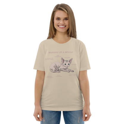 "ANATOMY OF A SPHYNX" UNISEX ORGANIC TEE