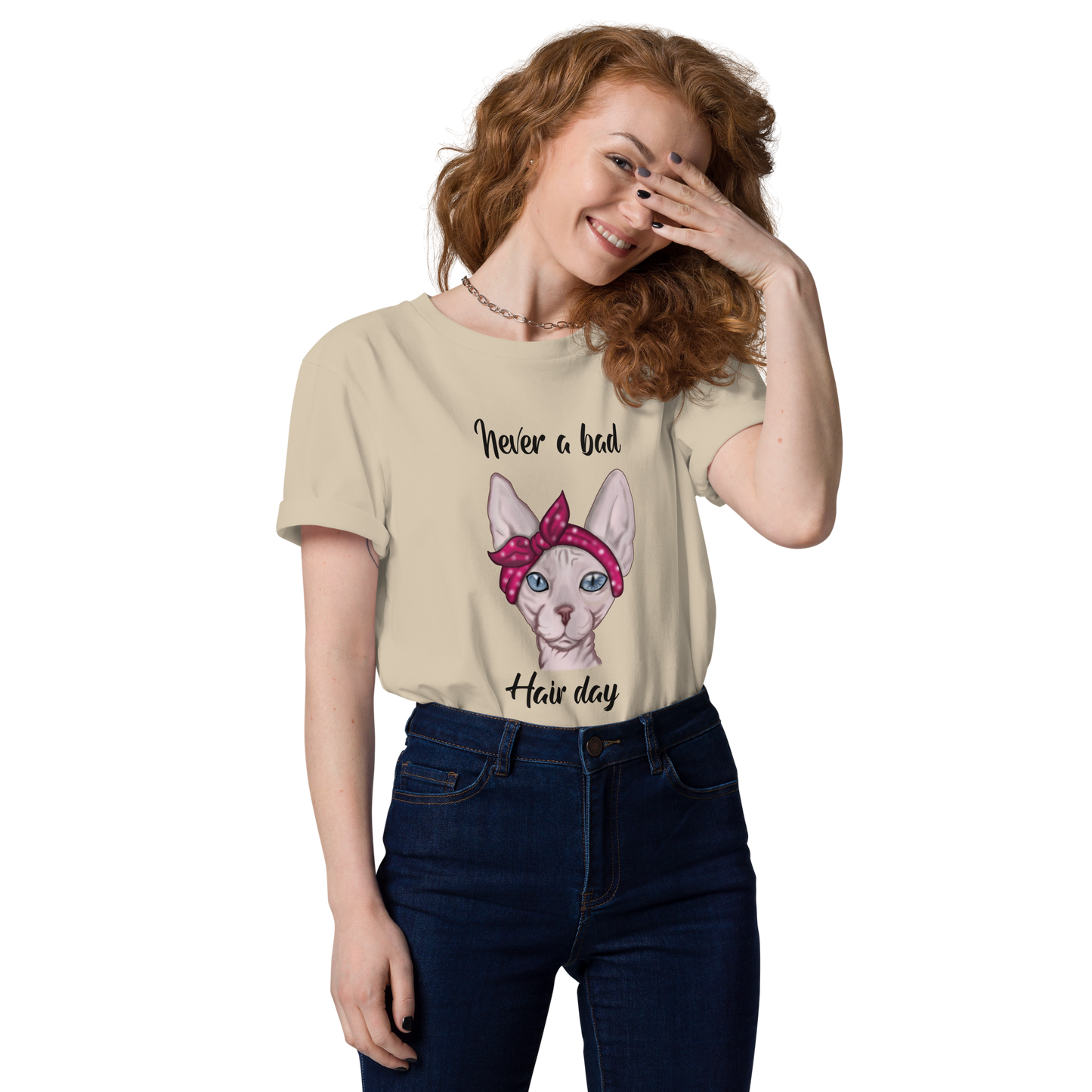 "NEVER A BAD HAIR DAY" UNISEX ECO TEE
