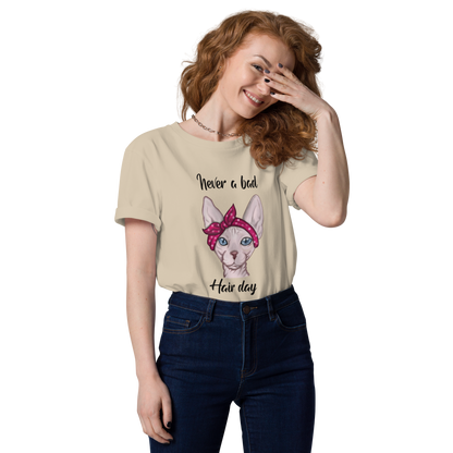 "NEVER A BAD HAIR DAY" UNISEX ECO TEE