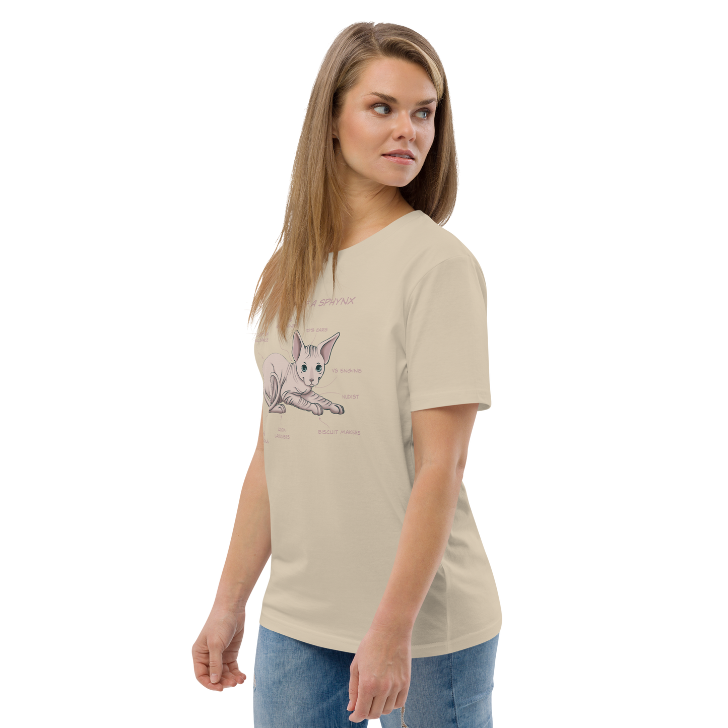 "ANATOMY OF A SPHYNX" UNISEX ORGANIC TEE