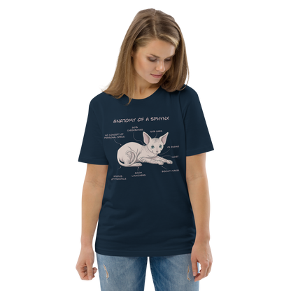"ANATOMY OF A SPHYNX" UNISEX ORGANIC TEE