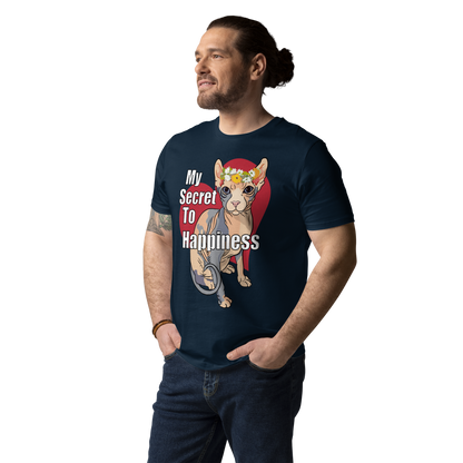 "MY SECRET TO HAPPINESS" UNISEX ECO TEE