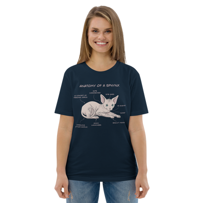 "ANATOMY OF A SPHYNX" UNISEX ORGANIC TEE