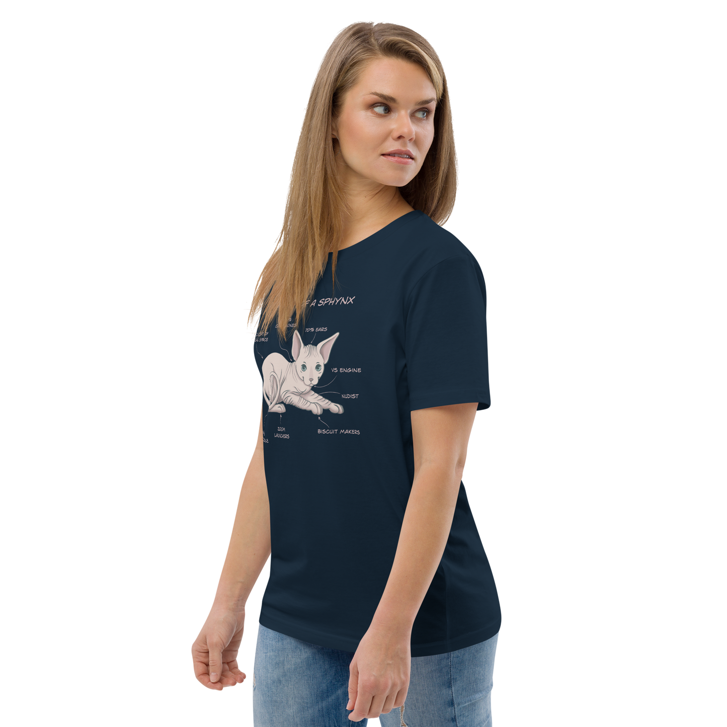 "ANATOMY OF A SPHYNX" UNISEX ORGANIC TEE