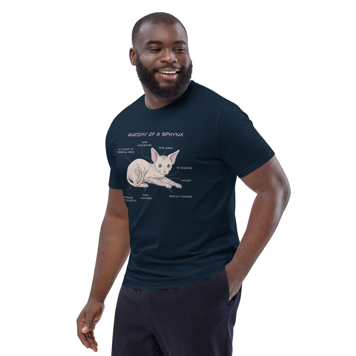 "ANATOMY OF A SPHYNX" UNISEX ORGANIC TEE