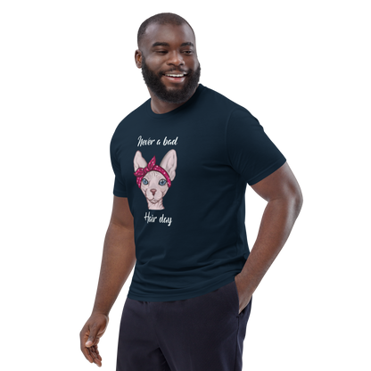 "NEVER A BAD HAIR DAY" UNISEX ECO TEE