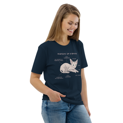 "ANATOMY OF A SPHYNX" UNISEX ORGANIC TEE