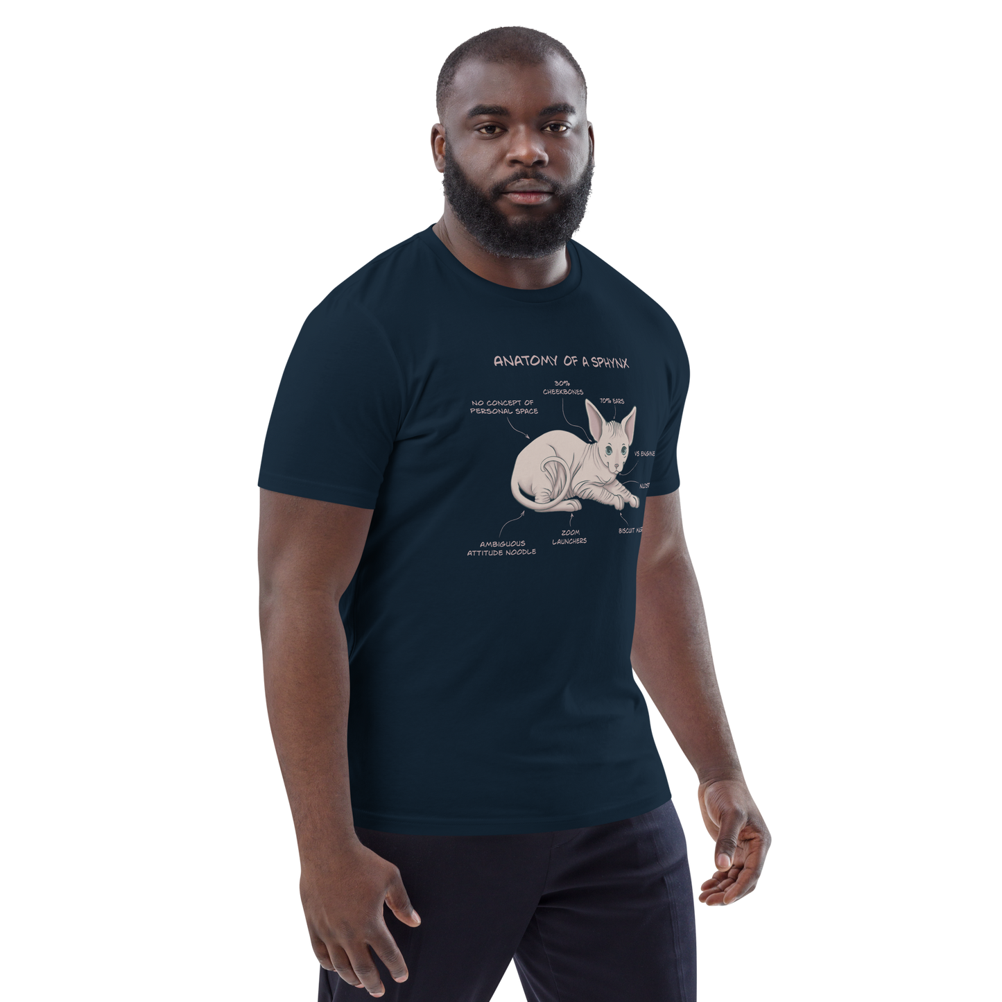 "ANATOMY OF A SPHYNX" UNISEX ORGANIC TEE