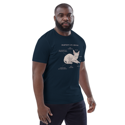 "ANATOMY OF A SPHYNX" UNISEX ORGANIC TEE