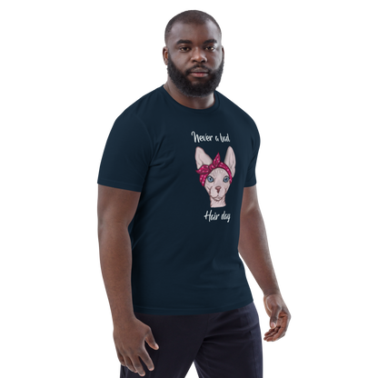 "NEVER A BAD HAIR DAY" UNISEX ECO TEE