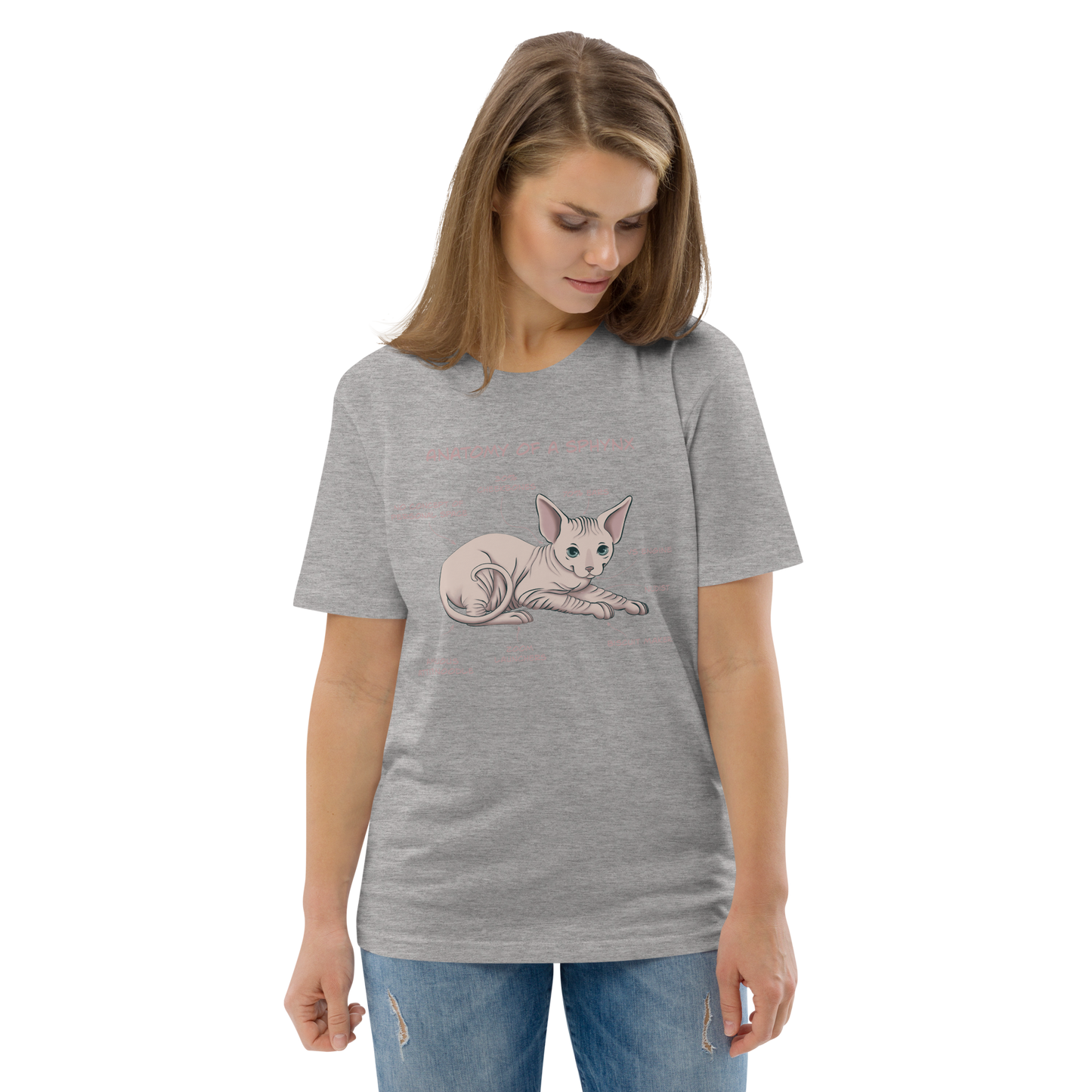 "ANATOMY OF A SPHYNX" UNISEX ORGANIC TEE