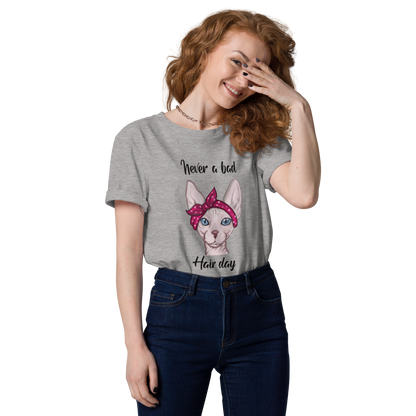 "NEVER A BAD HAIR DAY" UNISEX ECO TEE