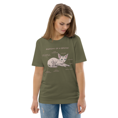 "ANATOMY OF A SPHYNX" UNISEX ORGANIC TEE