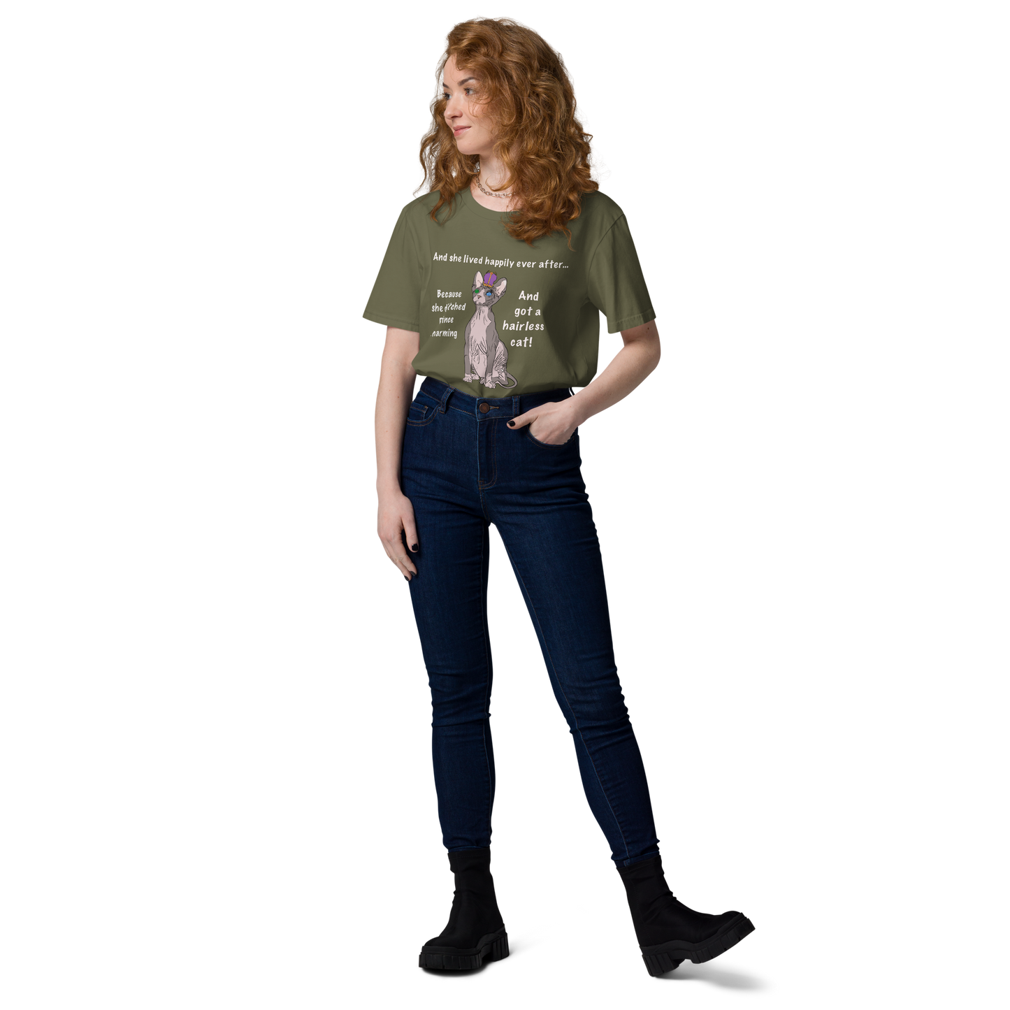 "DITCHED PRINCE CHARMING & GOT A SPHYNX CAT" ECO TEE