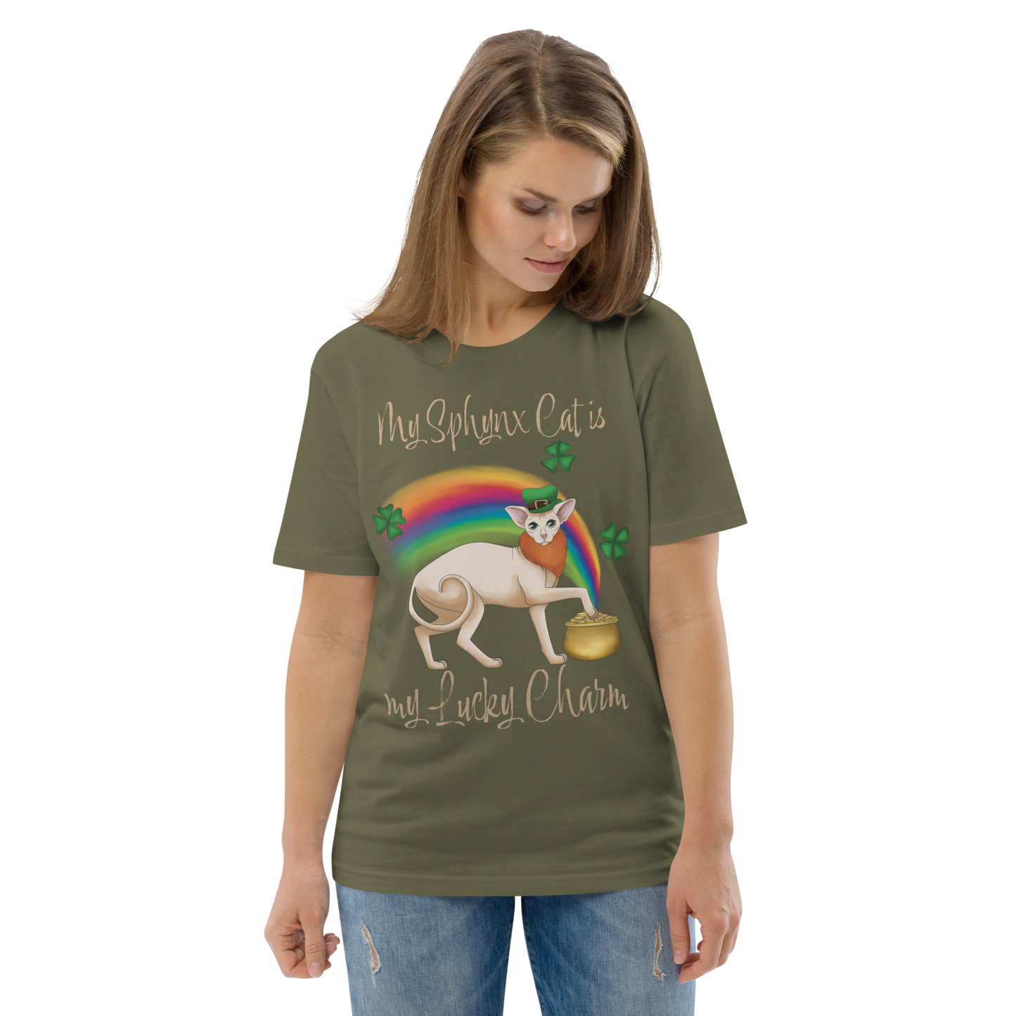 "MY SPHYNX CAT IS MY LUCKY CHARM" - UNISEX TEE